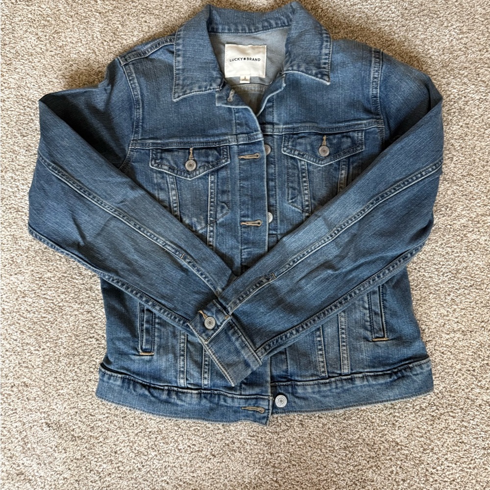 Lucky Brand Light Blue Washed Denim Jacket
